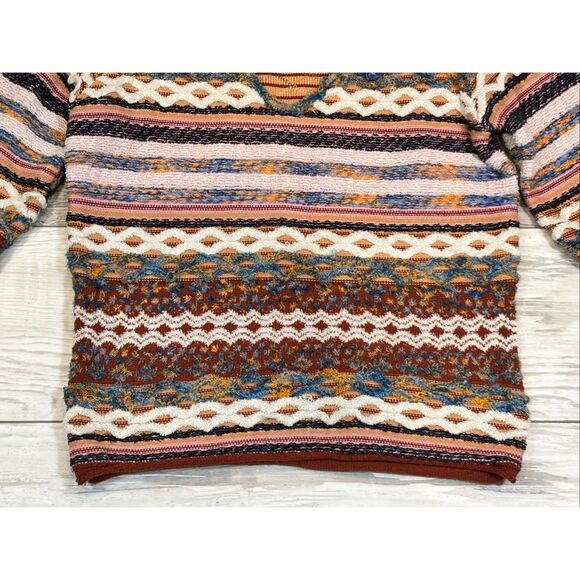 Gimmick The Buckle Mixed Yarn Reversible Mock Neck Keyhole Sweater S - Picture 7 of 12